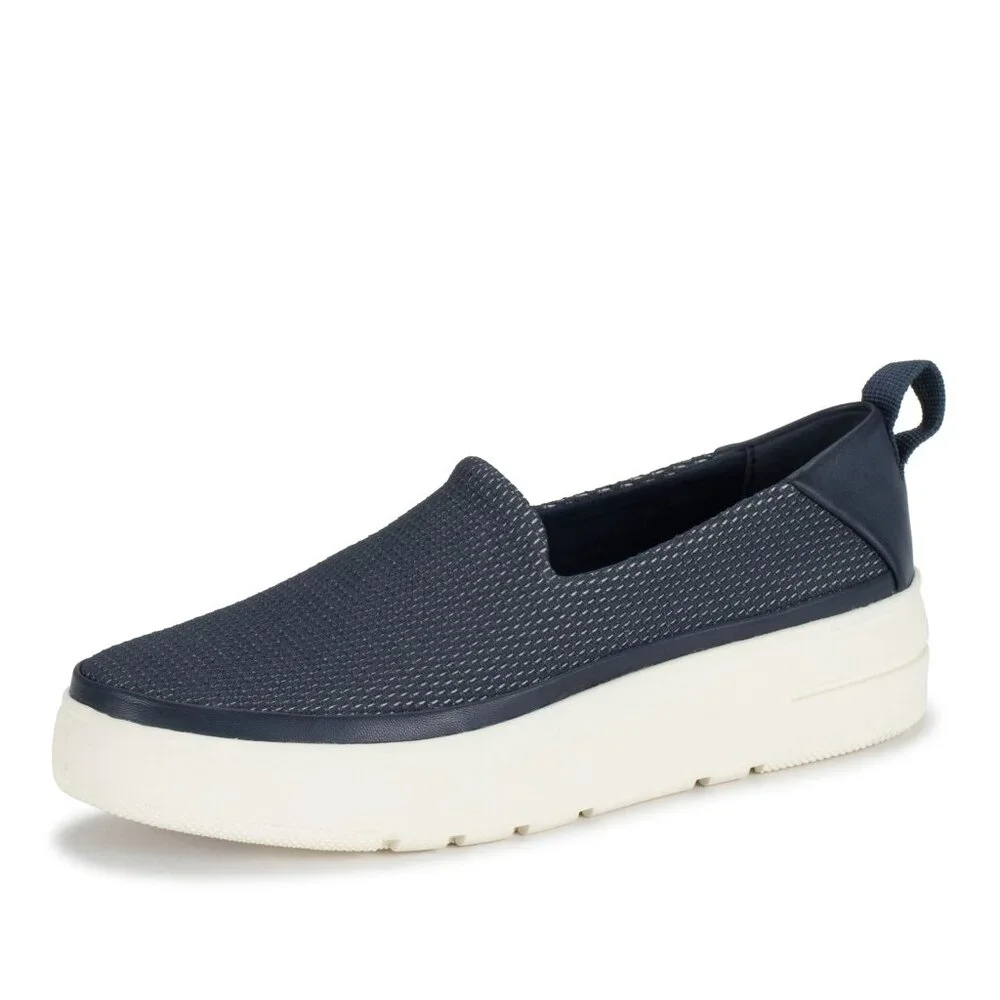 BareTraps Womens Nevin Slip-on Fashion Sneakers, Navy Blue Mesh, 6.5